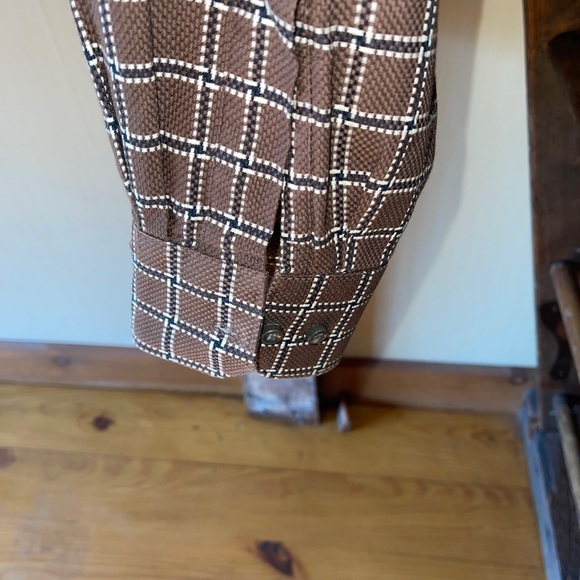 scott barber shirt large Long Sleeve Button Up 100% Linen Plaid - Picture 5 of 5